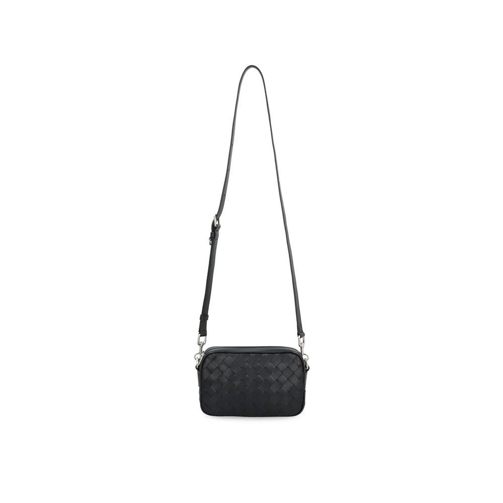 Black Calfskin Shoulder Bag