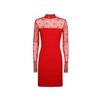 Multicolor Elastane Cocktail Dress