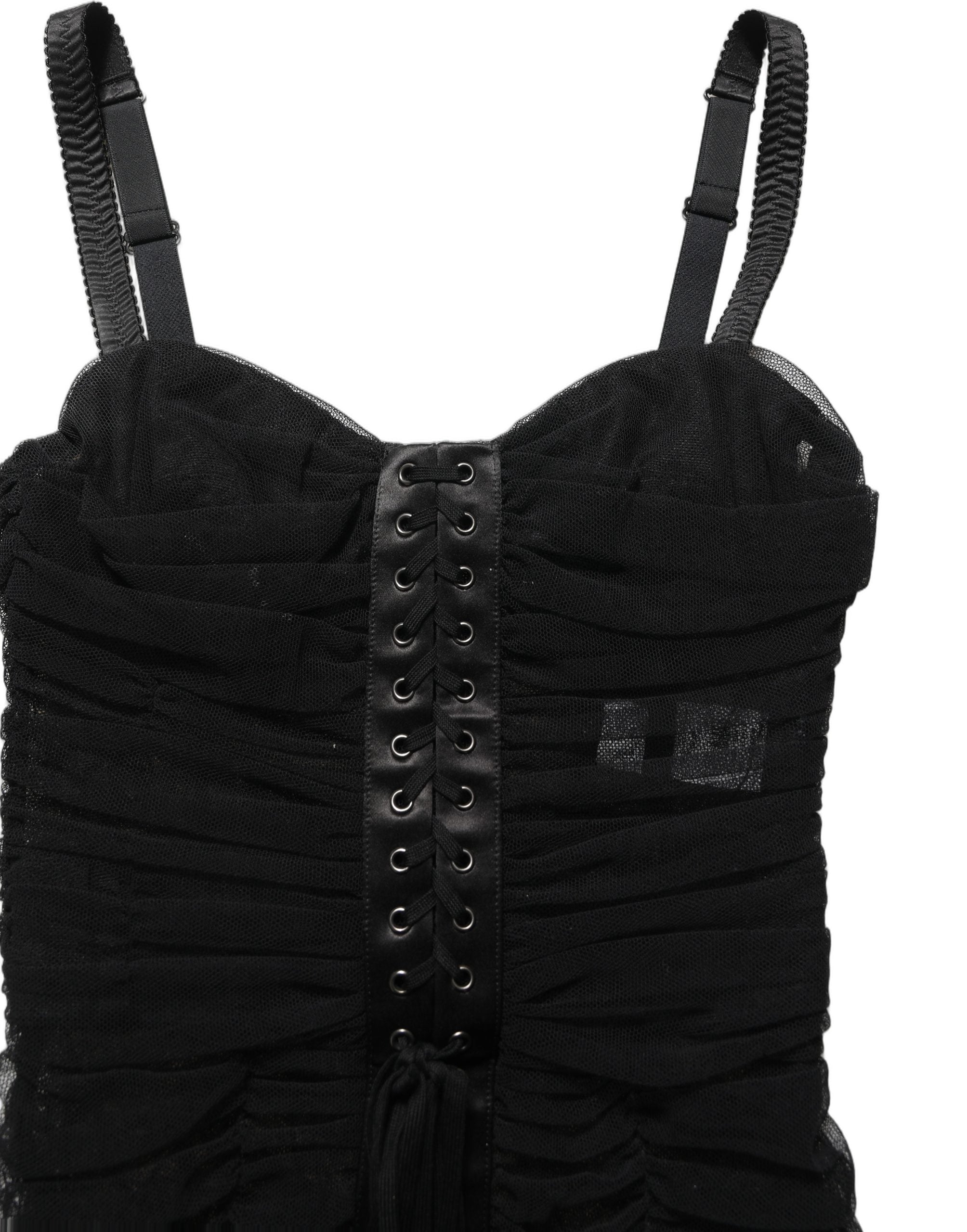 Sleeveless V-neck Shift Knee Length Black