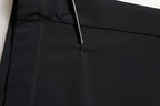 Black DGVIB3 Stretch Jersey Midi Pencil Cut Skirt