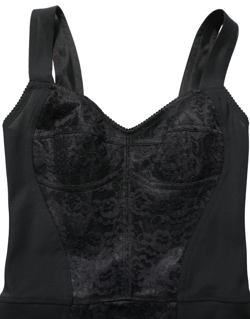 Black Floral Lace Corset Bodycon Bodysuit