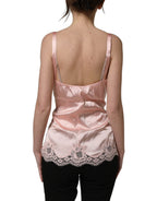 Light Pink Floral Lace Lingerie Underwear Top