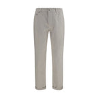 White Cotton Straight-Leg Jeans