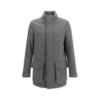 Gray Cashmere Full-Length Jacket