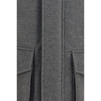 Gray Cashmere Full-Length Jacket