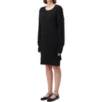 Black Cotton Casual Dress