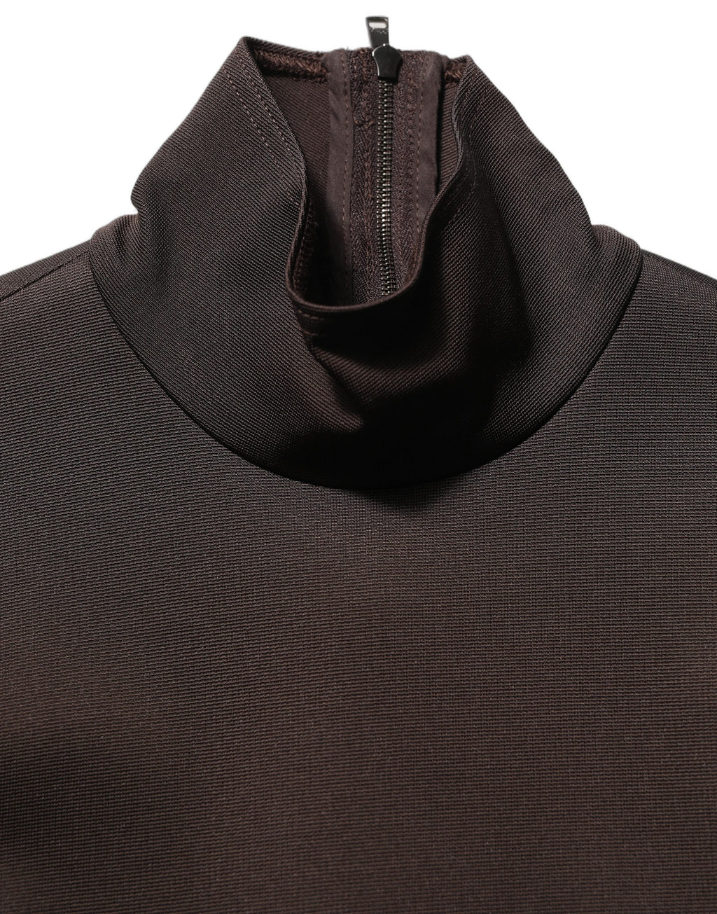 Brown Turtleneck Long Sleeves Blouse Top