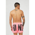 Fuchsia Polyester Swim Shorts