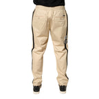 Beige Cotton Skinny Men Jogger Trouser Pants