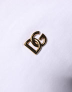 White Metal DG Logo Cotton Short Sleeves T-shirt
