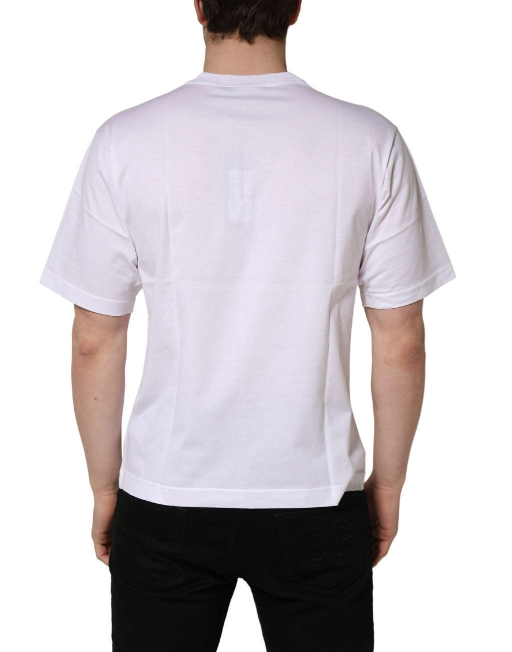 White Metal DG Logo Cotton Short Sleeves T-shirt