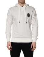 White Cotton Hooded Sweatshirt Sweater