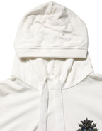 White Cotton Hooded Sweatshirt Sweater