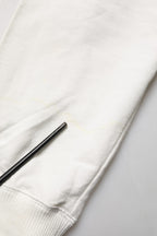 White Cotton Hooded Sweatshirt Sweater