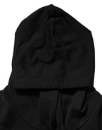 #dgfamily Black Cotton Hooded Men Sweatshirt Sweater