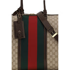 Beige Fabric Shoulder Bag