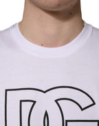 White DG Logo Print Short Sleeves Men T-shirt