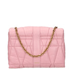 Pink Leather Shoulder Bag