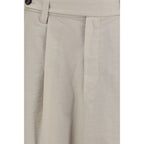 Beige Cotton Midi Skirt