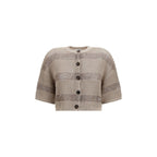 Beige Cotton Cardigan