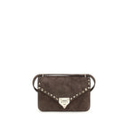 Brown Suede Leather Shoulder Bag