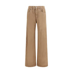 Beige Cotton Jeans Denim