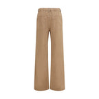 Beige Cotton Jeans Denim