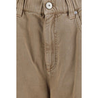Beige Cotton Jeans Denim