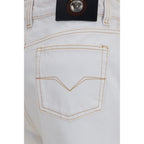 White Cotton High-Waisted Jean