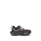 Black Polyester Athletic Sneakers