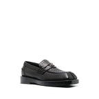 Black Leather Slip-On Loafers
