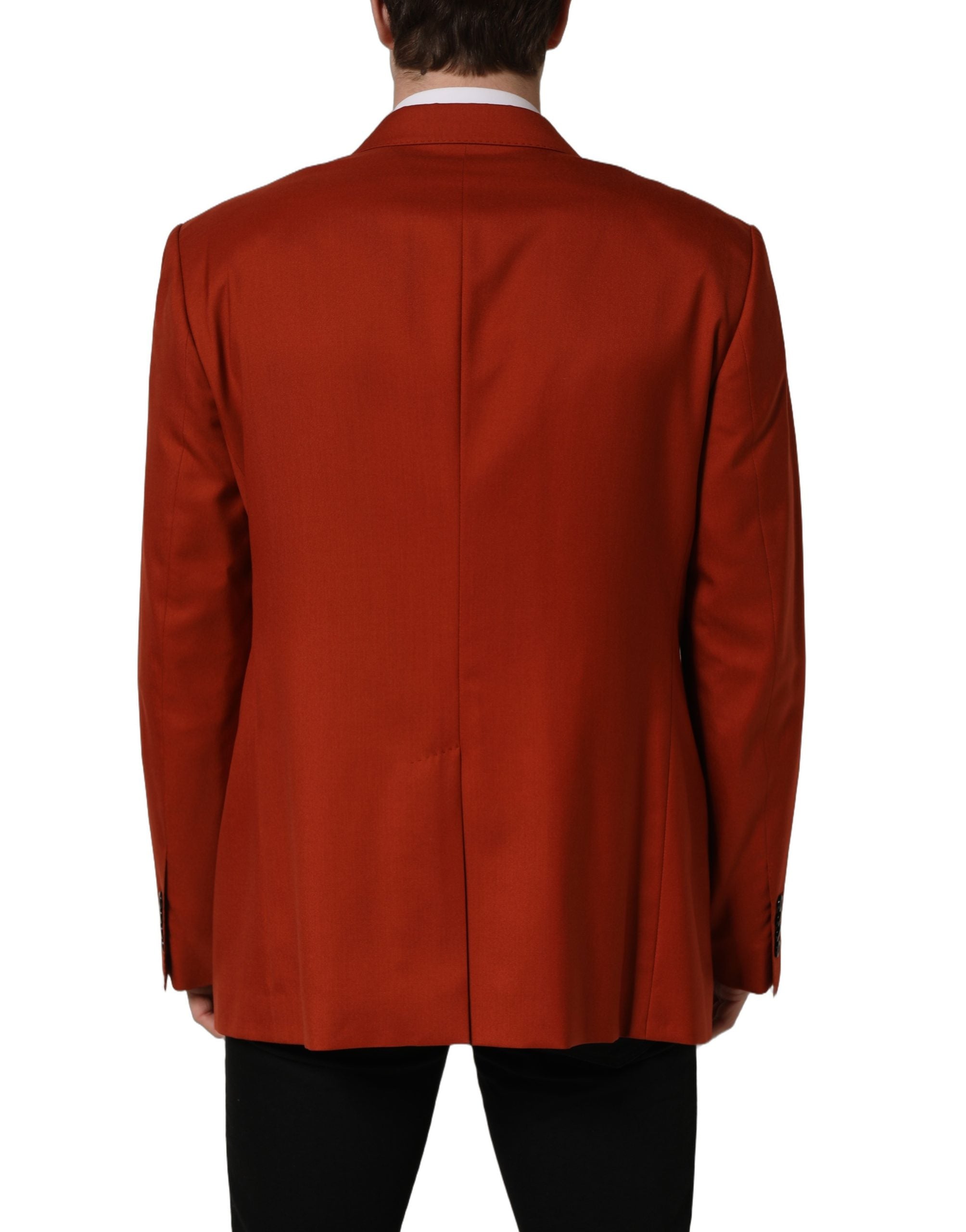 Red Cashmere Single Breasted Blazer Jacket