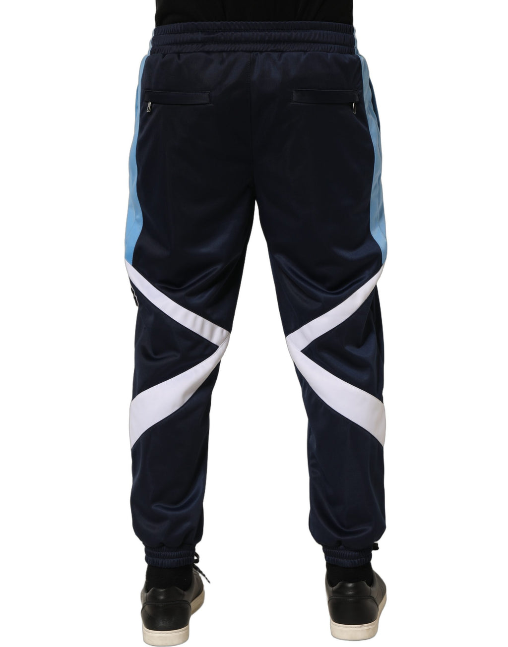 Blue White Drawstring Jogger Sweatpants Pants