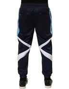 Blue White Drawstring Jogger Sweatpants Pants