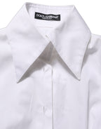 White Collared Long Sleeves Dress Shirt Top