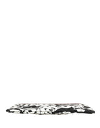 Black White Panda Print Nylon Clutch Men Pouch Borse Bag