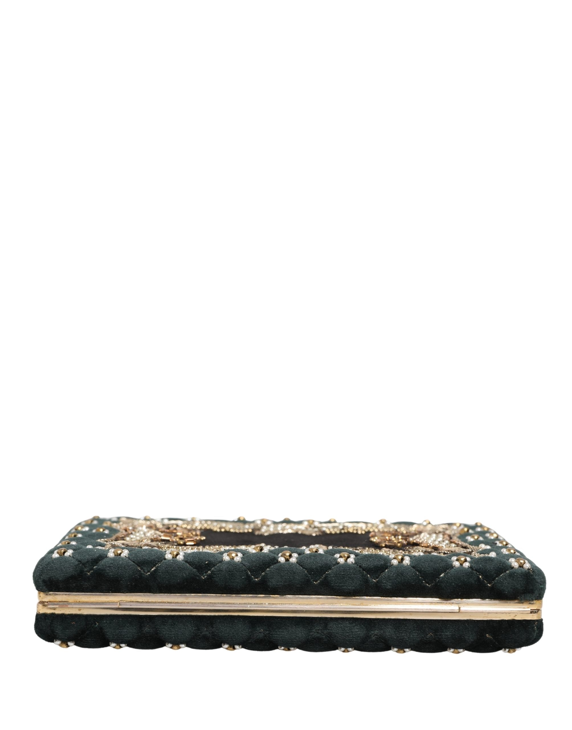 Black Velvet Gold Frame Clutch Evening Clutch Purse Bag