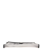 Transparent PVC Clutch Pouch Purse Branded Logo Plaque Bag