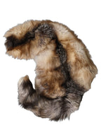 Brown Frost Fox Fur Neck Warmer Winter Scarf