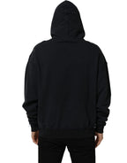 Black Anchor Print Hooded Sweatshirt Sweater
