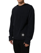 Dark Blue Logo Cotton Sweatshirt Sweater