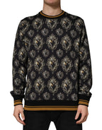 Black Sacred Heart Cotton Sweatshirt Sweater