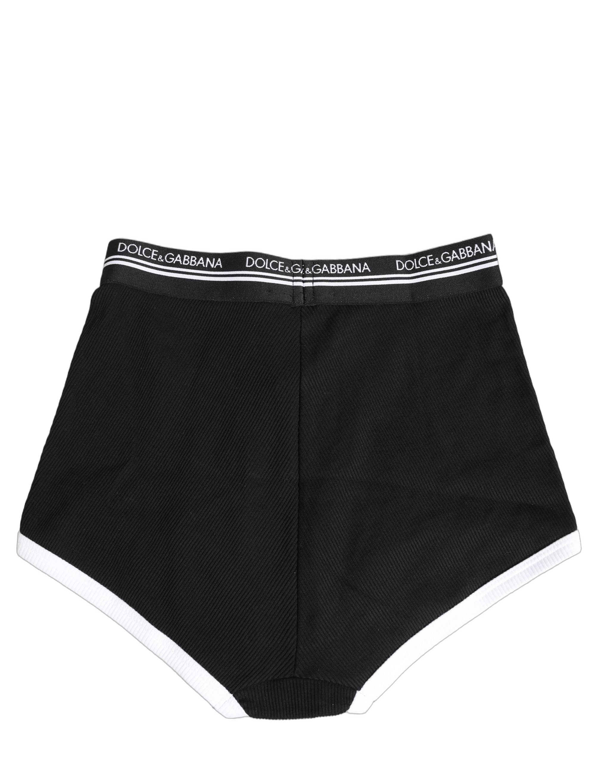 Black White Logo Waistband Coulotte Panty Underwear