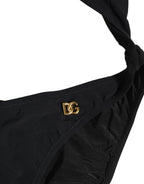 Black Cutout Logo One Piece Swimsuit Swimwear