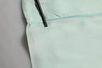 Mint Green Silk Lace Trim Abaya Maxi Dress