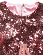Pink Long Sequined Corset Detailing Gown Dress