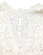 White Lace Viscose Sheath Long Gown Dress