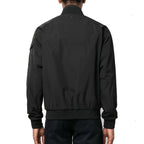 Black Polyester Bomber