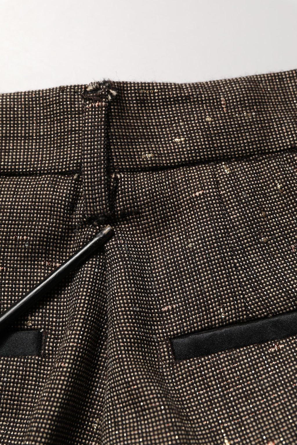 Dark Brown HighWaist Tapered Trouser Pants