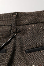 Dark Brown HighWaist Tapered Trouser Pants